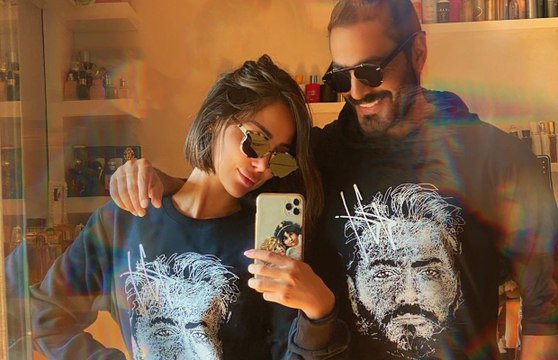 بسمة بوسيل تتألق بفستان قصير في عيد ميلاد تامر حسني وترقص في سعادة