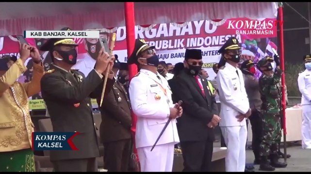 Bendera Merah Putih Raksasa Meriahkan HUT Ke-75 RI di Kalsel, Lambang Semangat Lawan Covid-19