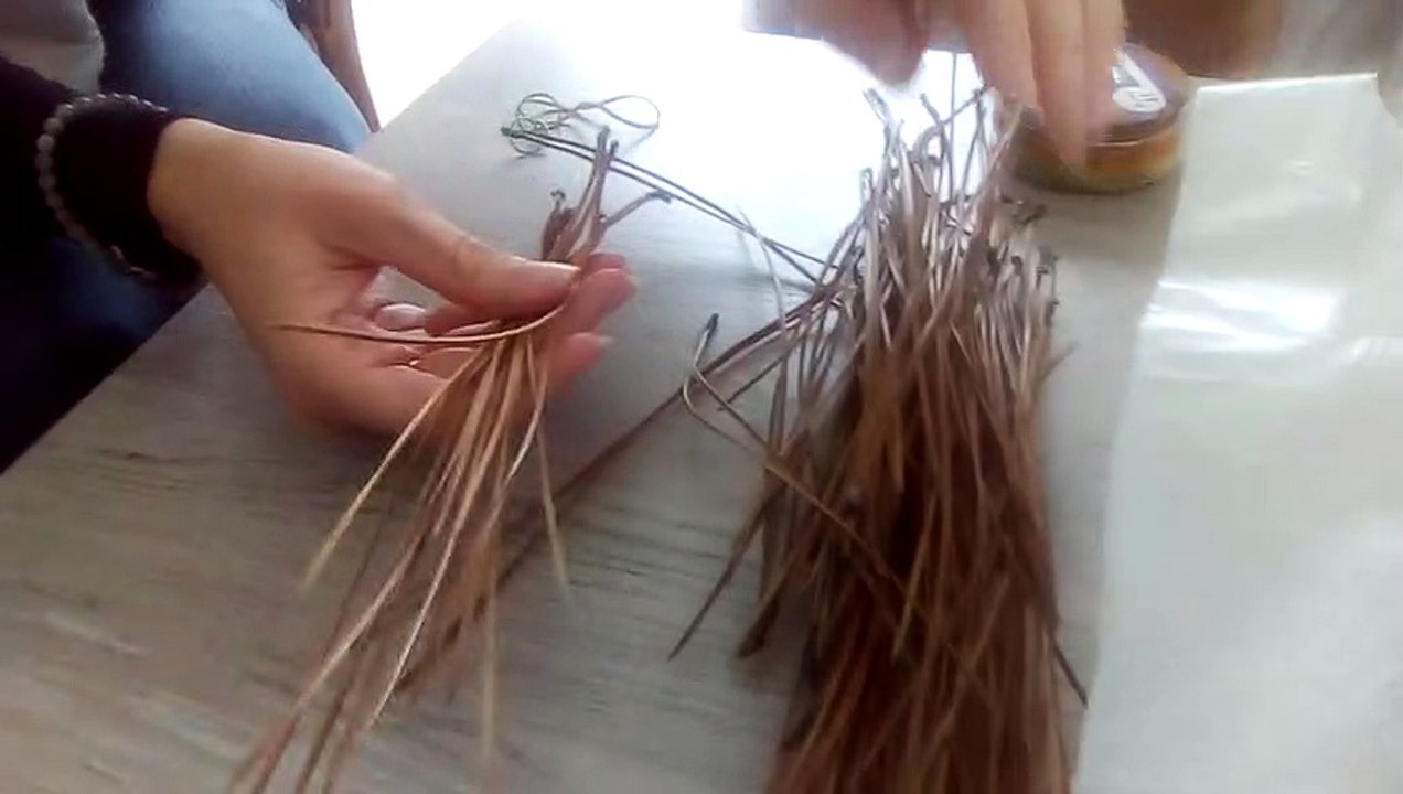 Panier en aiguilles de pin 1: matériel et explications