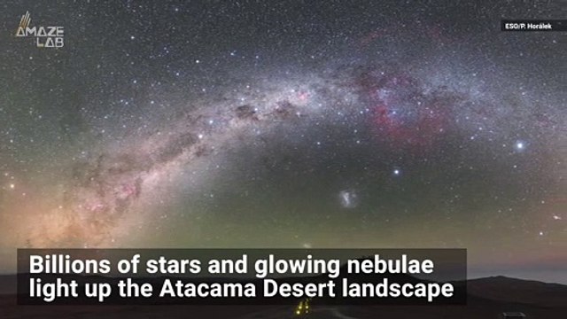 Technicolored Milky Way Galaxy Sparkles Over This Chilean Desert