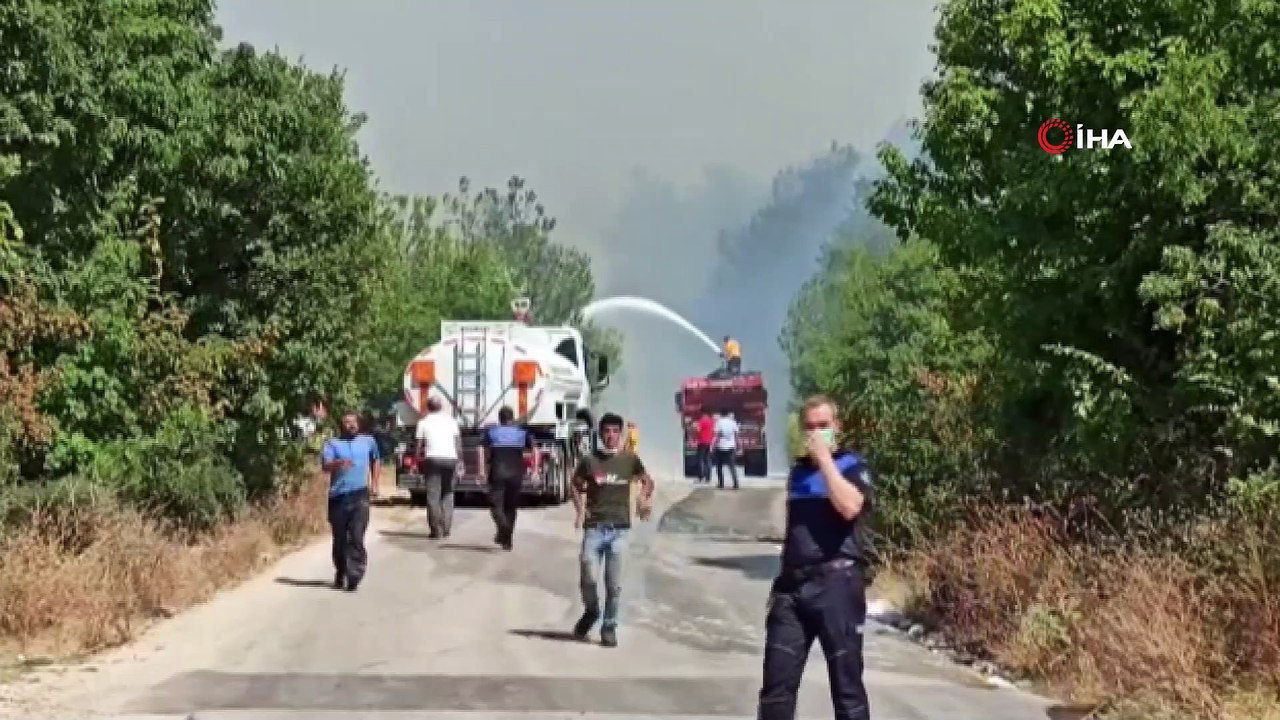 Bursa'da orman yangını...Alevler villalara yaklaşıyor