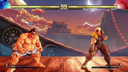 Street Fighter V - E. Honda vs Nash - Gameplay