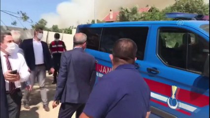 Bursa'da yerleşim bölgesi yakınında orman yangını (2)