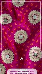 Banarasi Silk Buttis Pink Saree