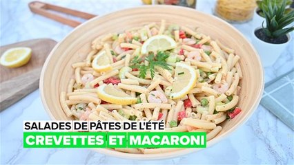Salades de pâtes d'été : crevette et macaroni