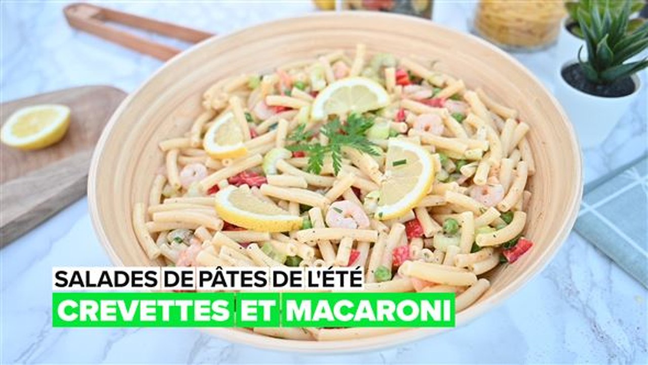 Salades de pâtes d'été : crevette et macaroni