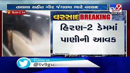 7 gates of Hiran-2 dam opened after heavy rain lashed Gir-Somnath