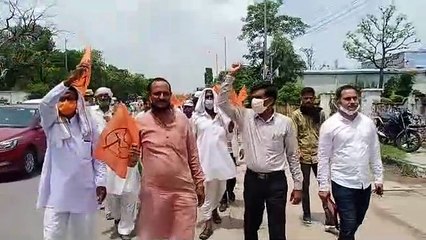 भारतीय किसान संघ ने निकाली रैली