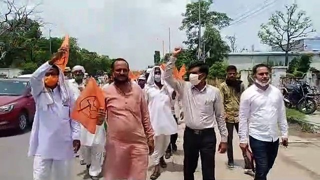भारतीय किसान संघ ने निकाली रैली