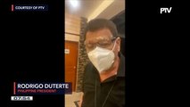 Duterte makes a quick appearance in Bong Go's live video