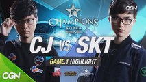 [H/L 2016.01.13] CJ vs SKT - RO1 l 롯데 꼬깔콘 LoL Champions Korea Spring 2016