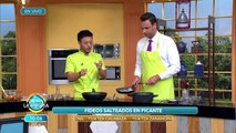 ¡El Chino te enseña a preparar unos ricos y rápidos Fideos salteados en picante! | Venga La Alegría