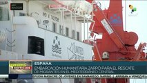 Zarpa barco humanitario en el Mediterráneo para rescatar a migrantes