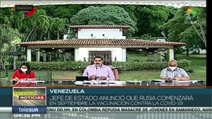 Nicolás Maduro: Rusia inicia vacunación anti Covid-19 en septiembre