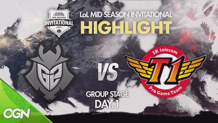 [하이라이트] 그룹스테이지 1일차 G2(EU) vs SKT(KR) SET 1  - LoL MSI 2016 / 미드시즌인비테이셔널