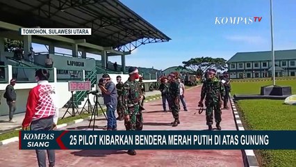 25 Pilot Kibarkan Merah Putih di Atas Gunung Mahawu