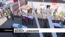 Θρήνος στην κηδεία των τριών Λιβανέζων πυροσβεστών