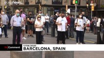 Barcelone rend hommage aux victimes des attentats terroristes de 2017