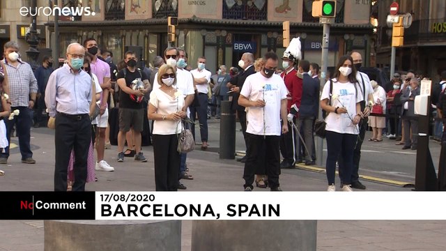 Barcelone rend hommage aux victimes des attentats terroristes de 2017