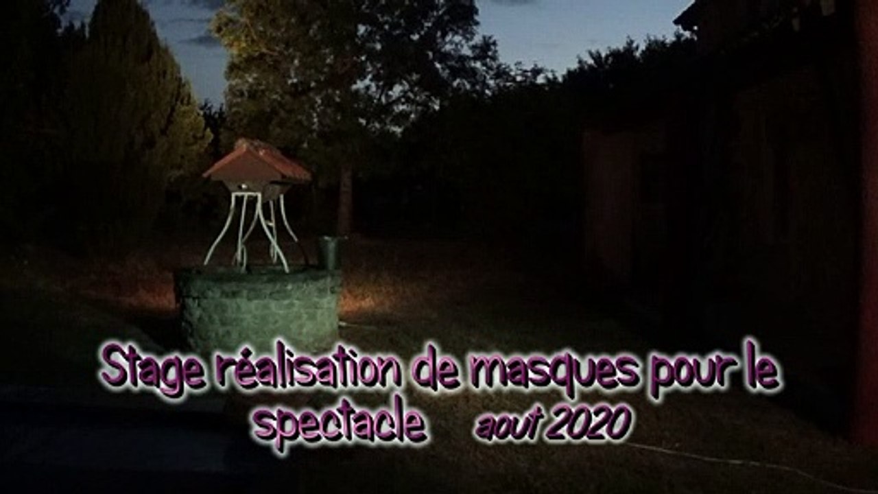 Stage Masques théâtre aout 2020