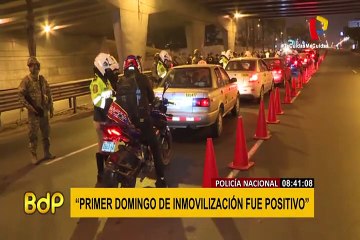 PNP califica de positivo el balance del primer domingo de inmovilización total