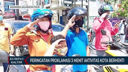 Скачать видео: Peringatan Proklasmasi 3 Menit Aktifitas Kota Berhenti