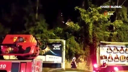 Emirgan Korusu'nda yangına neden olan işaret fişeğinin atılma anı ortaya çıktı