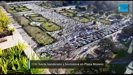 17A en La Plata: contundente protesta y fuertes bocinazos en Plaza Moreno