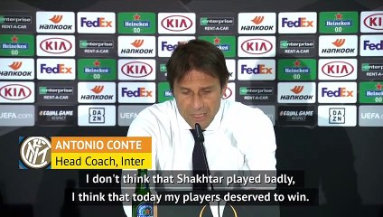 Inter "perfect in all senses" after thumping Shakhtar - Conte