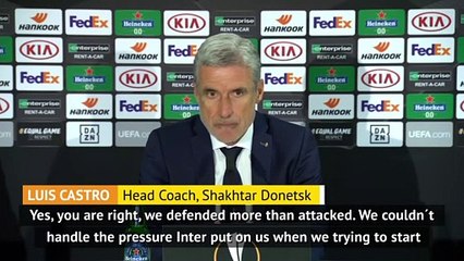 Inter pressing too much for Shakhtar - coach Castro