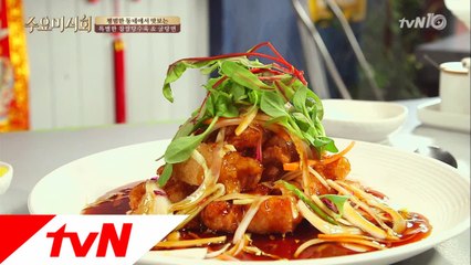 최강 비주얼 찹쌀탕수육과 바다향이 담긴 굴탕면!