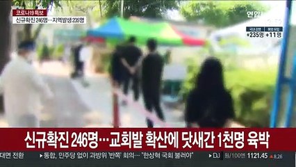 신규확진 246명…교회발 확산에 닷새간 1천명 육박