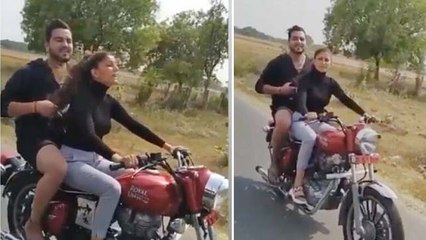 Sapna choudhary ने हाईवे पर हवा जैसे दौड़ाई बुलेट, viral हुआ video | FilmiBeat