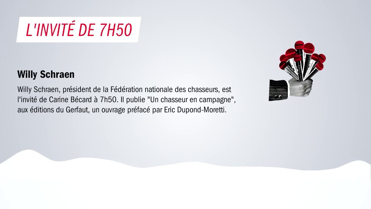 Willy Schraen : "S'il y a bien des gens qui peuvent parler d'écologie, de biodiversité, de climatologie, c'est bien nous : on n'est pas les seuls, mais nous oublier c'est une erreur"