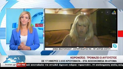 Η αντιπρόεδρος του Ιατρικού Συλλόγου, πρόεδρος Ιατρών του ΕΟΠΥΥ, Α. Μαστοράκου, στο Star Κ.Ε.