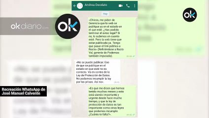 Estos son los chats íntegros de Podemos en poder del juez que prueban la falsa licitación de las obras de la sede
