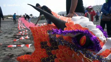 Grand kite festival held during Indonesian 75th Independence Anniversary