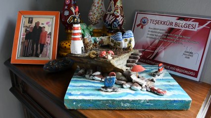 Küçük Ev'in annesine özenen Trabzonlu kadının el sanatlarıyla süslediği restoranı ilgi görüyor