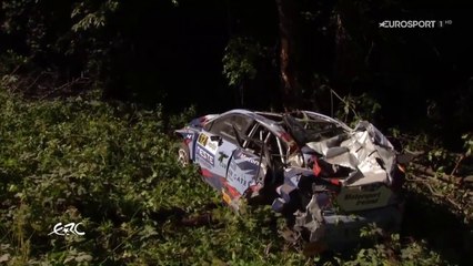 ERC Latvia 2020 Day 2 Lindholm Crash Devine Huge Crash Rolls