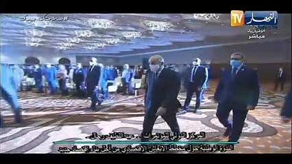 لحظة وصول رئيس الجمهورية للمركز الدولي للمؤتمرات