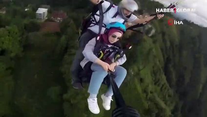 Havada panik! Cumhurbaşkanı Erdoğan'ın Rize ziyareti sırasında yaşandı