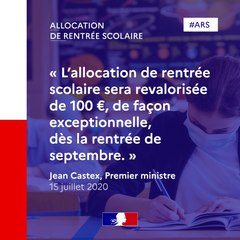 Allocation de rentrée scolaire : 100 € de plus par enfant
