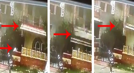 VIDEO : डेयरी केमिस्ट का इंतजार कर रही थी मौत, देखिए कैसे पलक झपकते ही गिरी बालकनी?