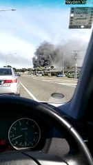 Huge Fireball Rises From Building Fire