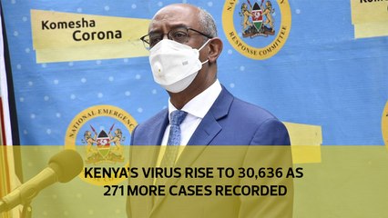 Kenya's virus rise to 30,636 as 271 more cases recorded