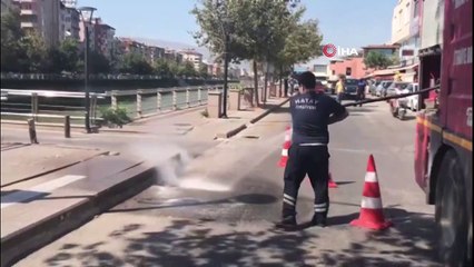 Atılan izmarit doğalgaz kaçağı paniği yaşattı