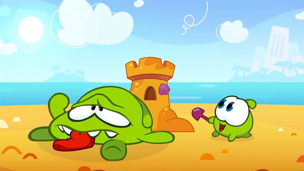 Om Nom Stories: Nibble Nom - Sand Castle - Funny cartoons for kids