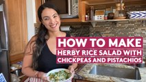 Herby Rice Salad with Chickpeas and Pistachios