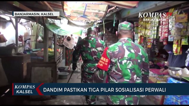 Jelang Penerapan Denda Tidak Pakai Masker, Dandim Banjarmasin Sidak Lapangan