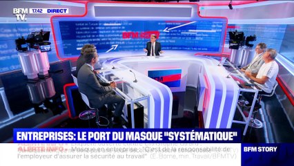 Story 4 : Le port du masque sera "systématisé" dans les entreprises à la rentrée – 18/08